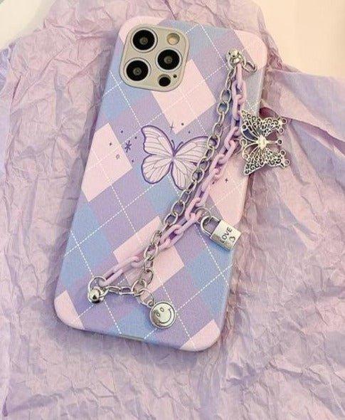 Purple Butterfly Phone Case - En Route Jewelry