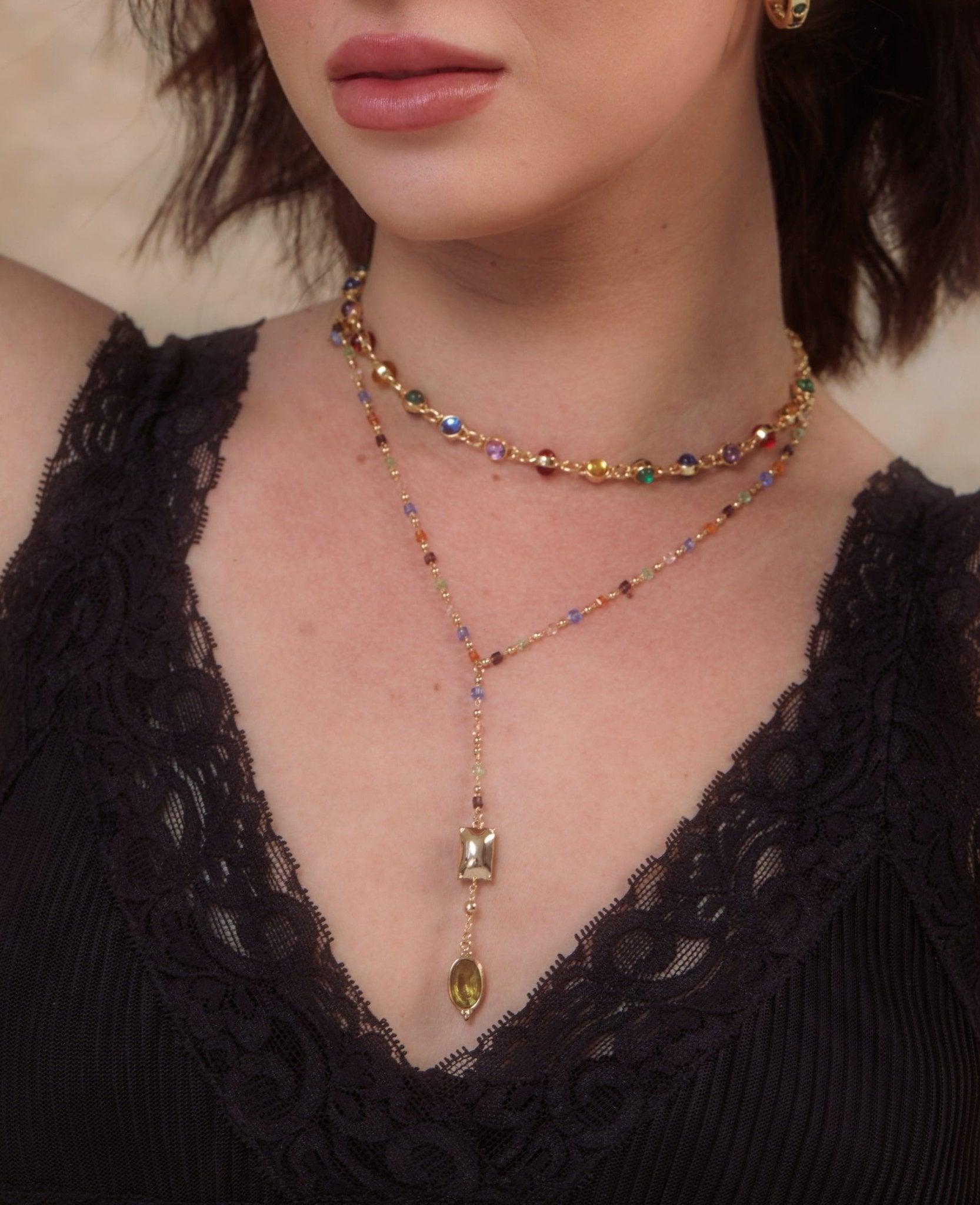Rainbow Bead Necklace Set - En Route Jewelry