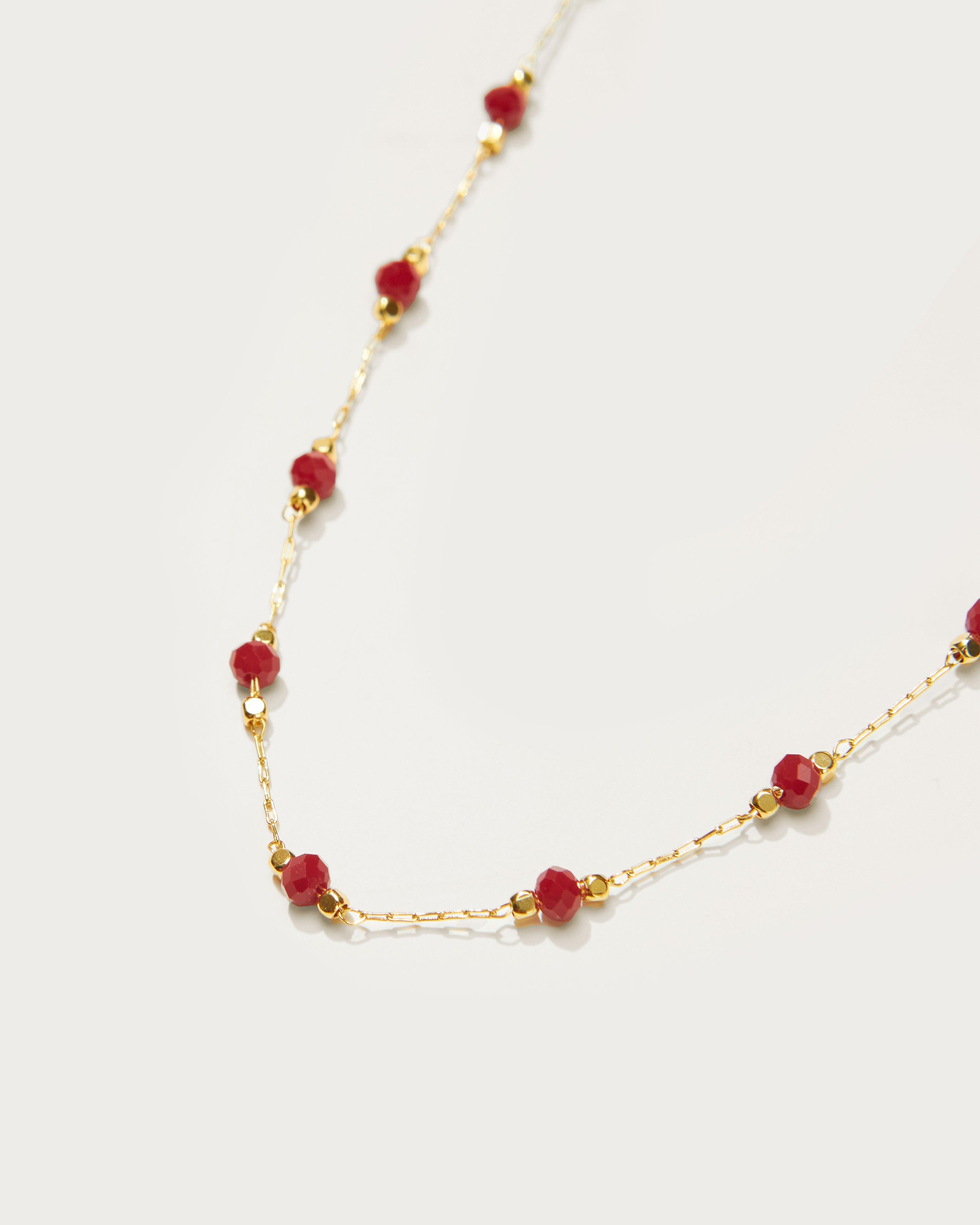 Red Beaded Necklace - En Route Jewelry