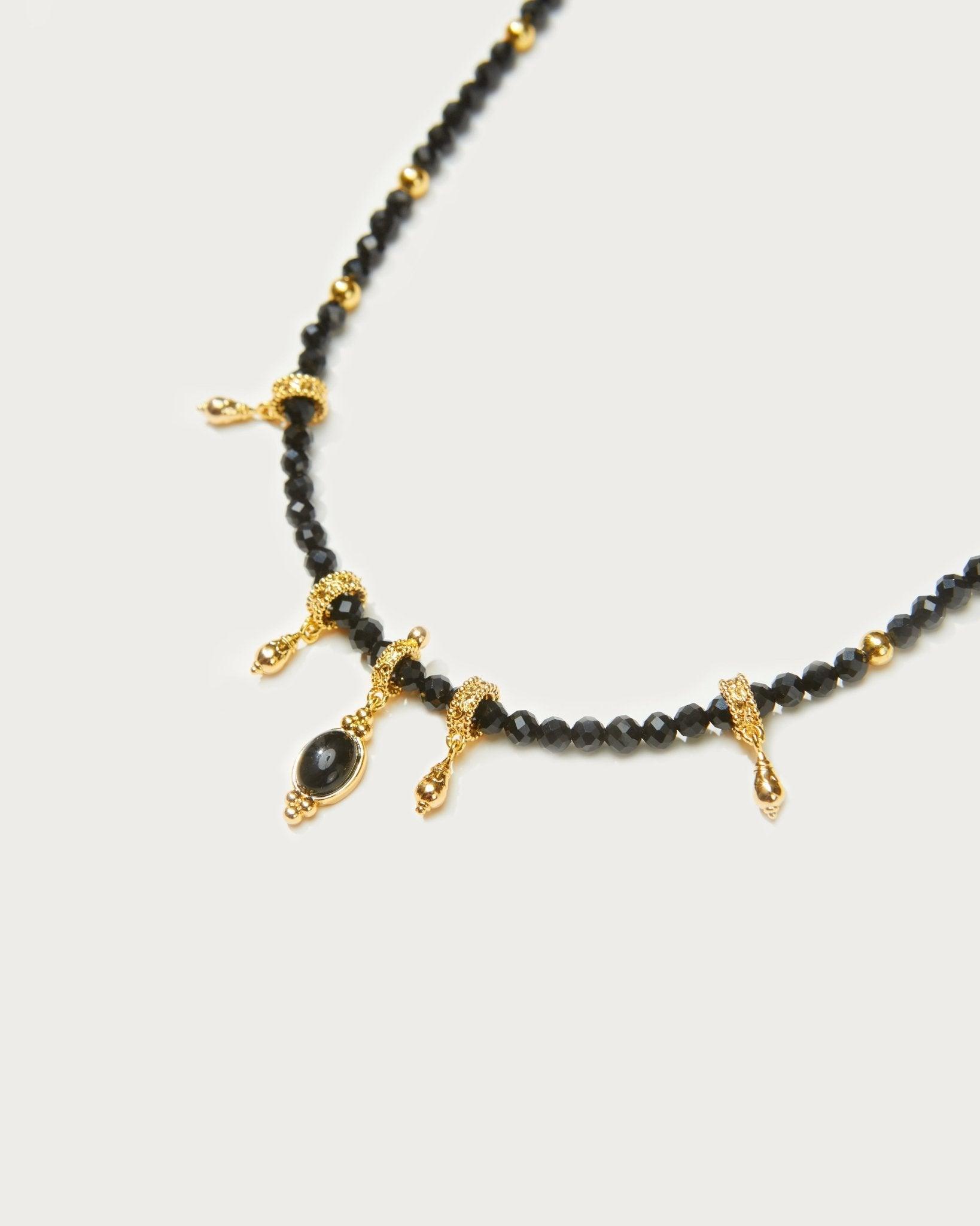 Regal Noir Beaded Necklace - En Route Jewelry