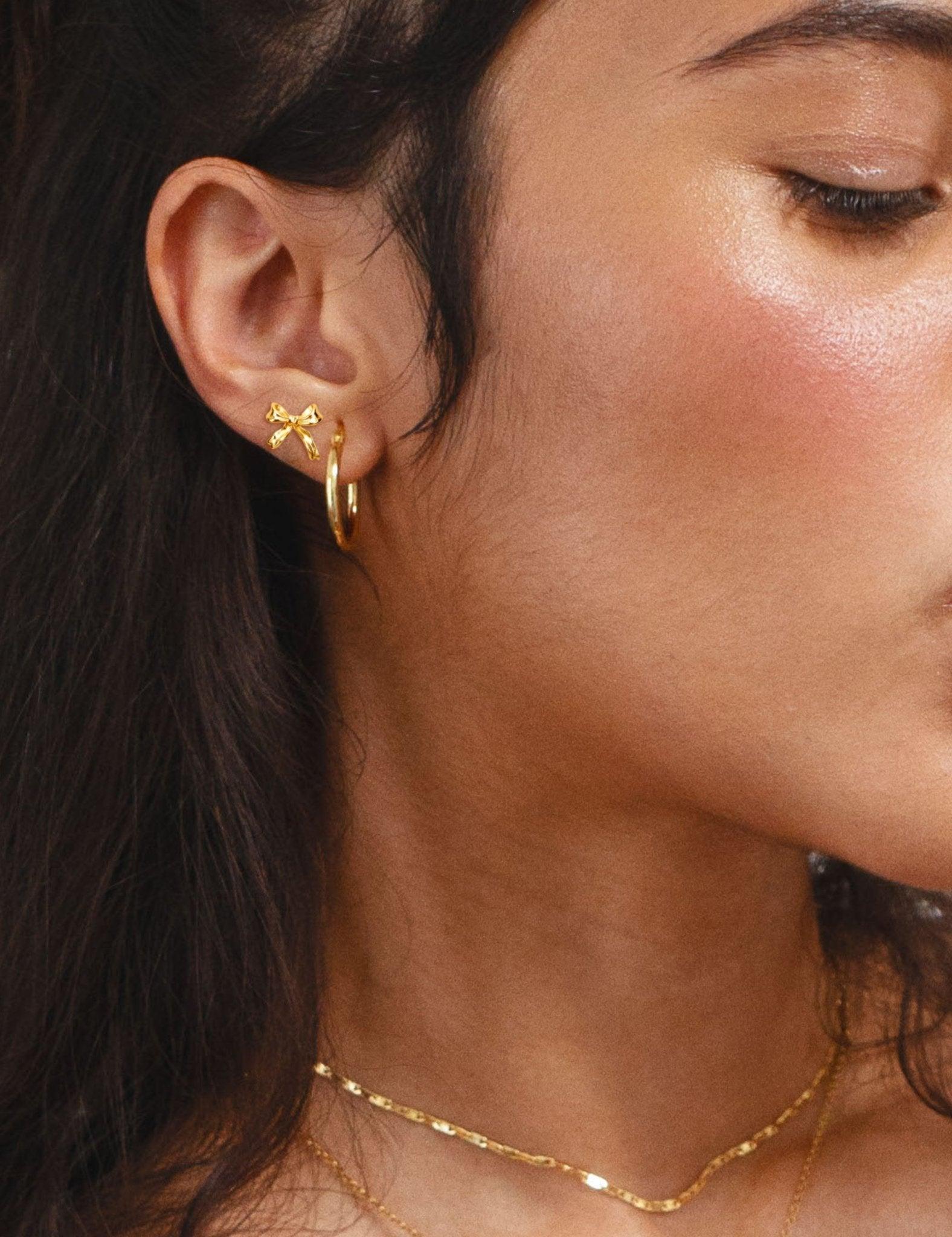 Ribbon Stud Earrings - En Route Jewelry