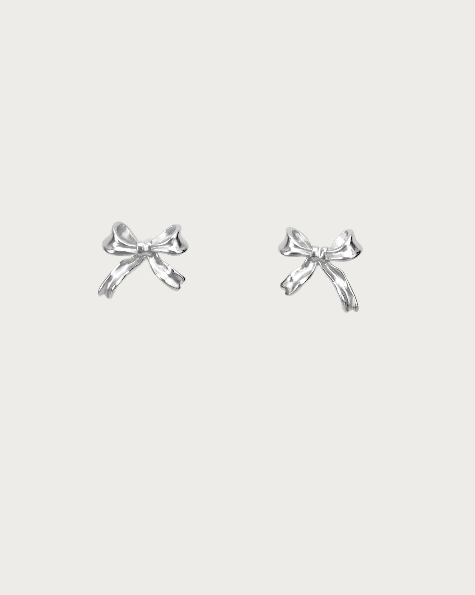 Ribbon Stud Earrings - En Route Jewelry