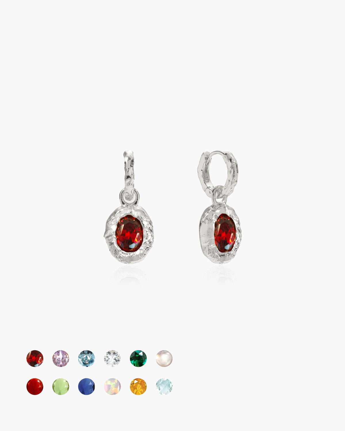Birthstone Earrings in Silver - En Route Jewelry