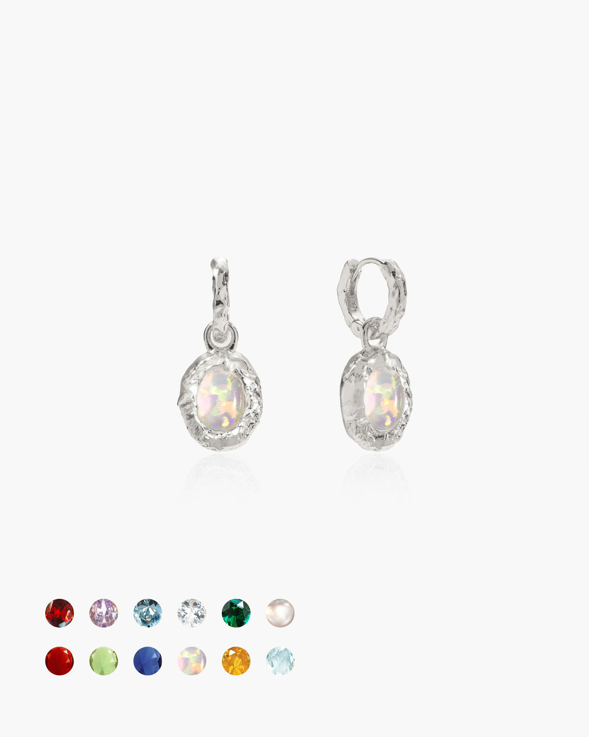 Birthstone Earrings in Silver - En Route Jewelry