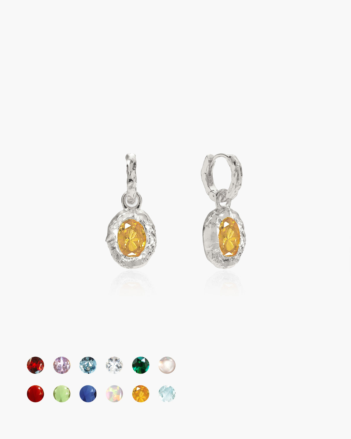 Birthstone Earrings in Silver - En Route Jewelry