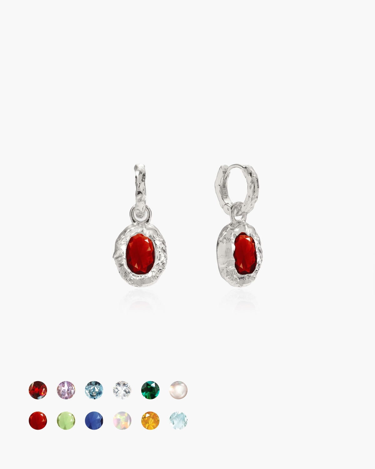 Birthstone Earrings in Silver - En Route Jewelry