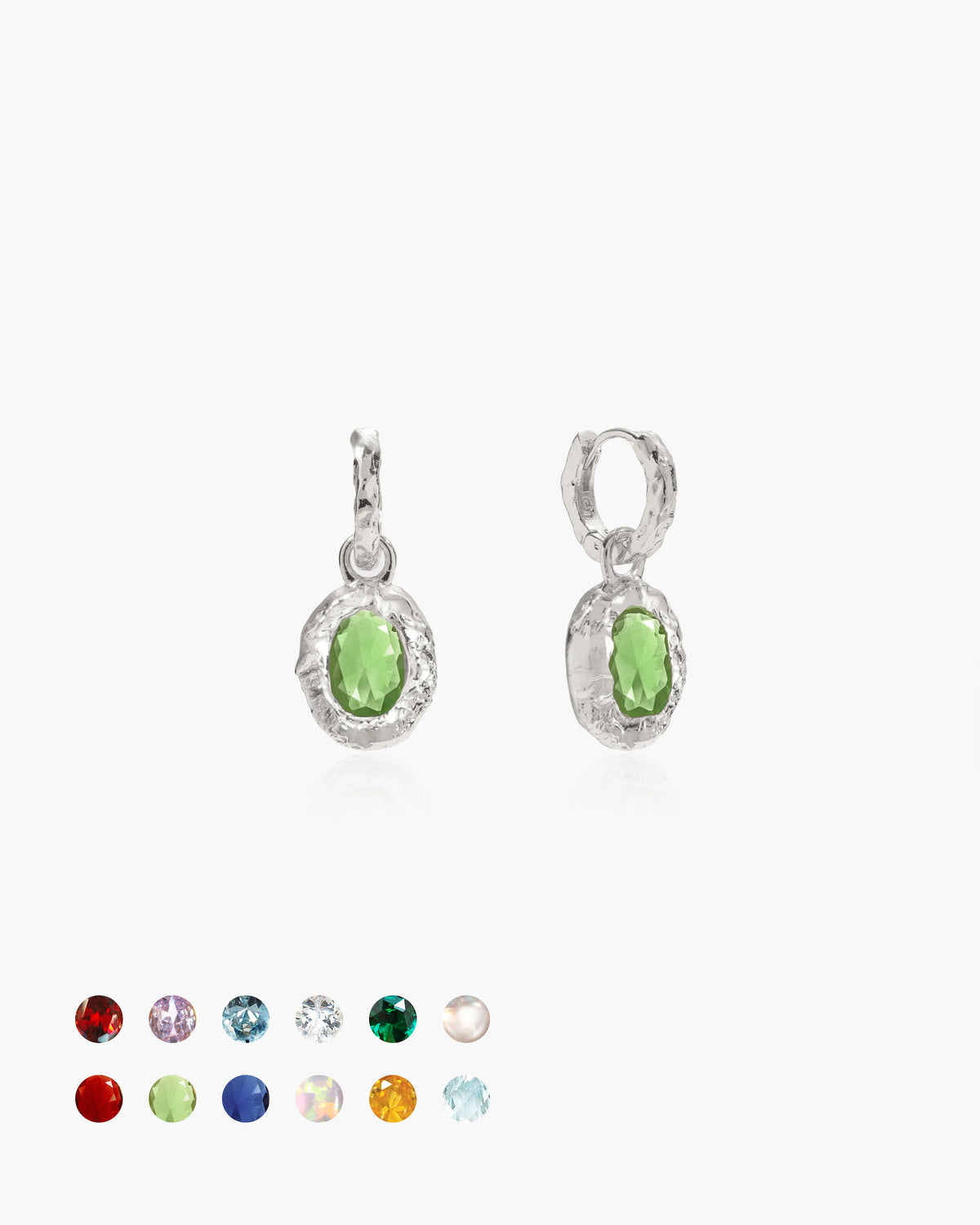 Birthstone Earrings in Silver - En Route Jewelry