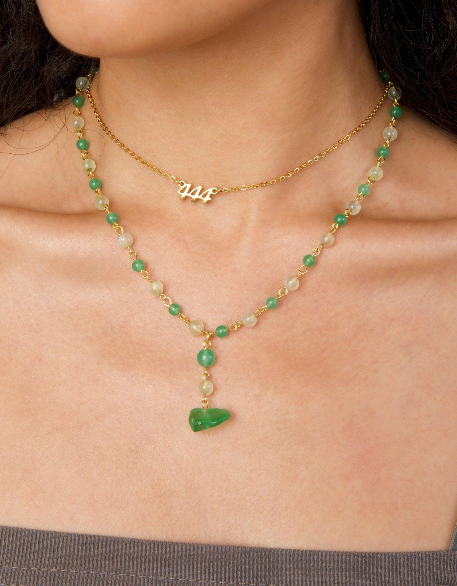 Sea Glass Green Necklace - En Route Jewelry
