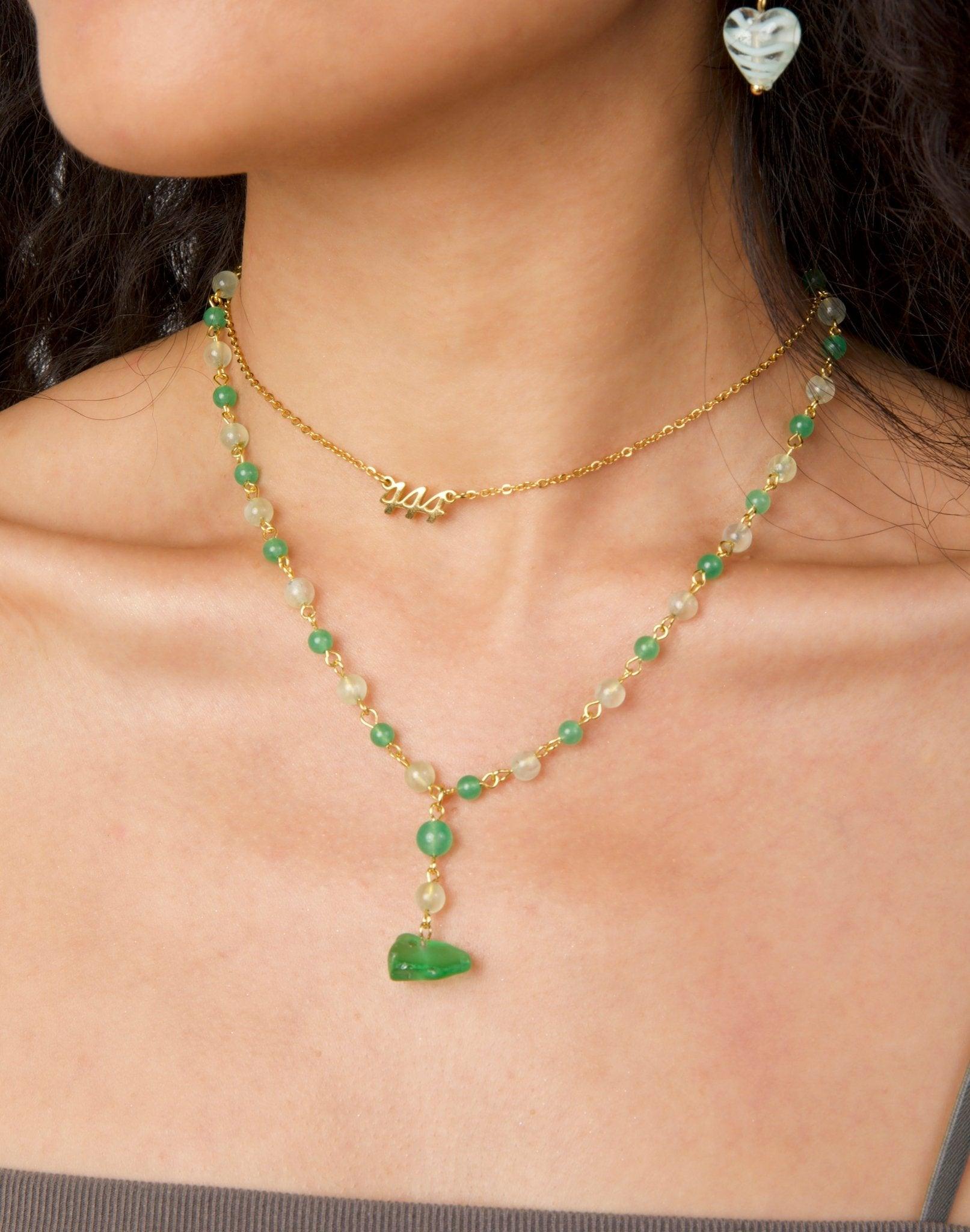 Sea Glass Green Necklace - En Route Jewelry