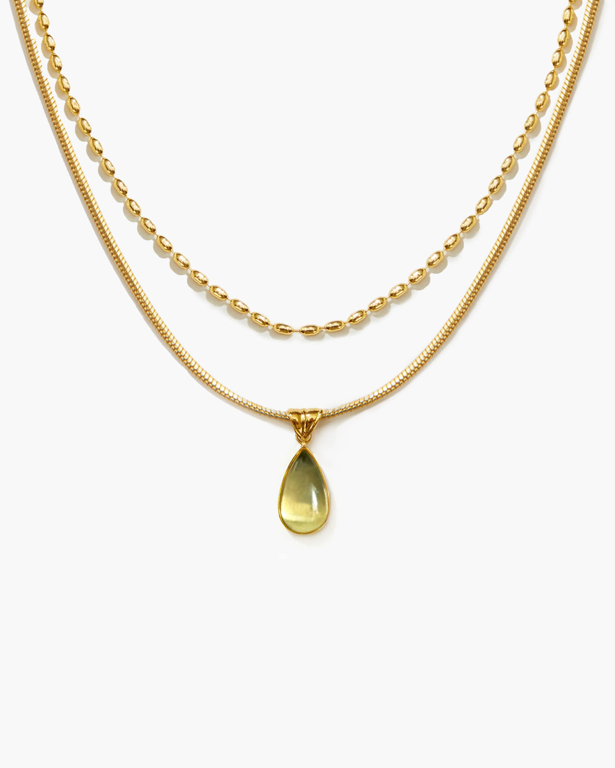 Waterdrop Necklace, Waterdrop Necklace in Marine Blue - En Route Jewelry