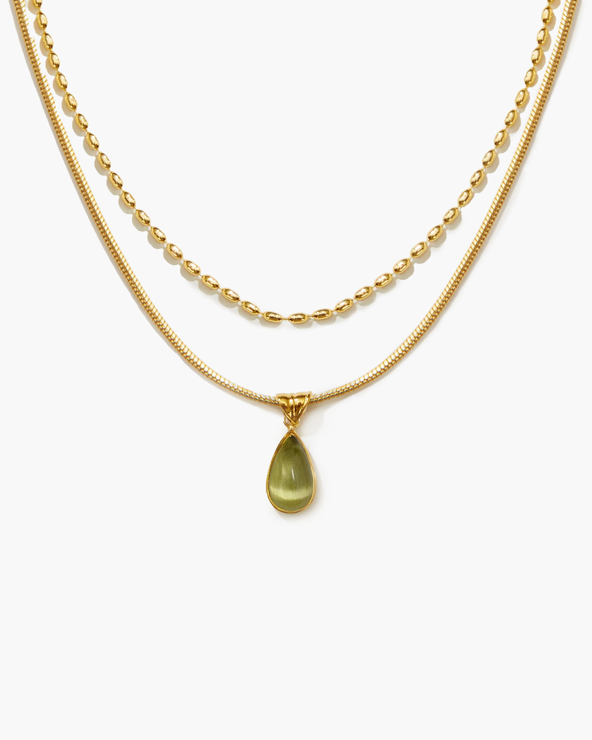 Waterdrop Necklace Set in Silver