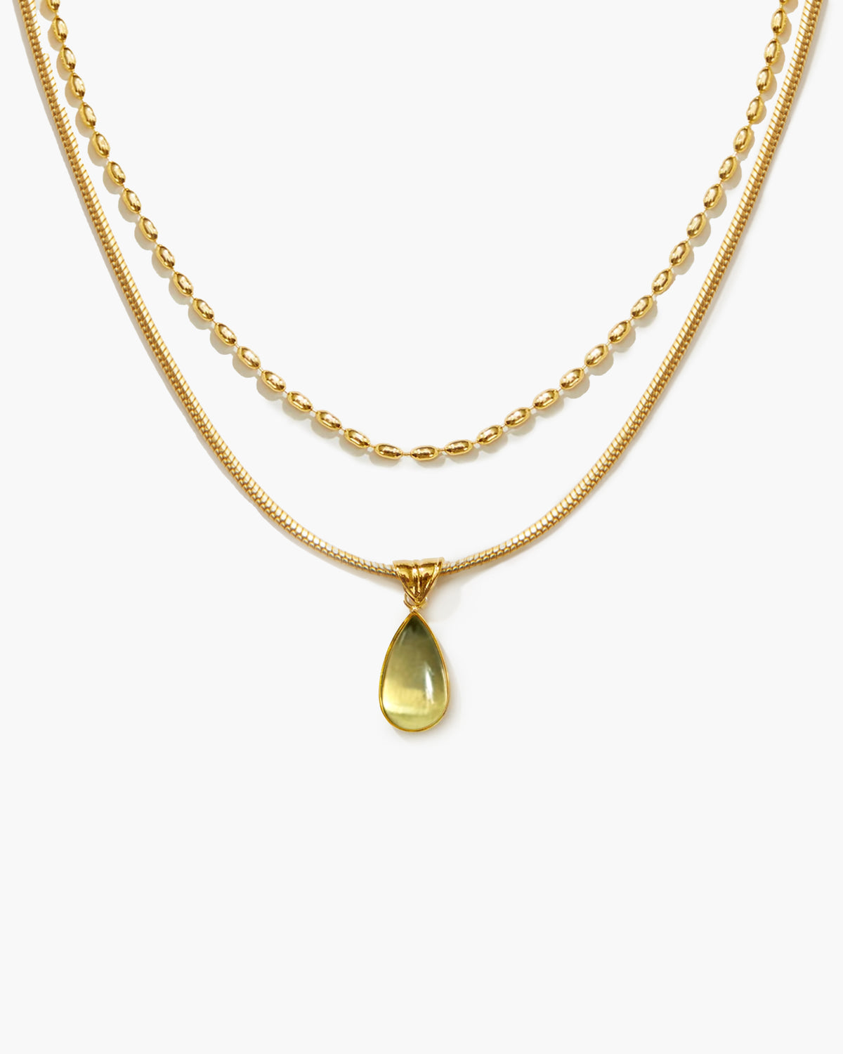 Waterdrop Necklace Set in Silver