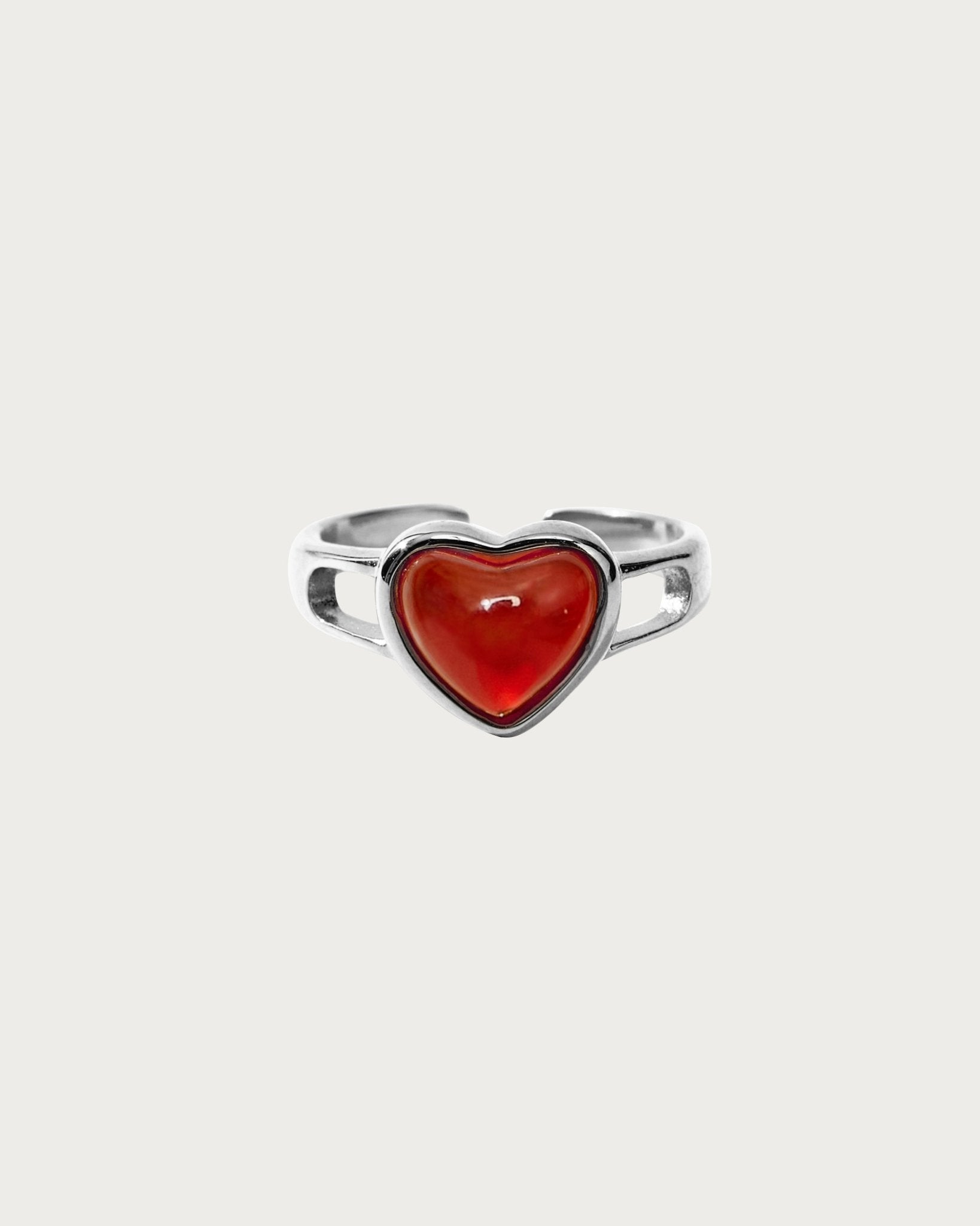 Carnelian Heart Ring