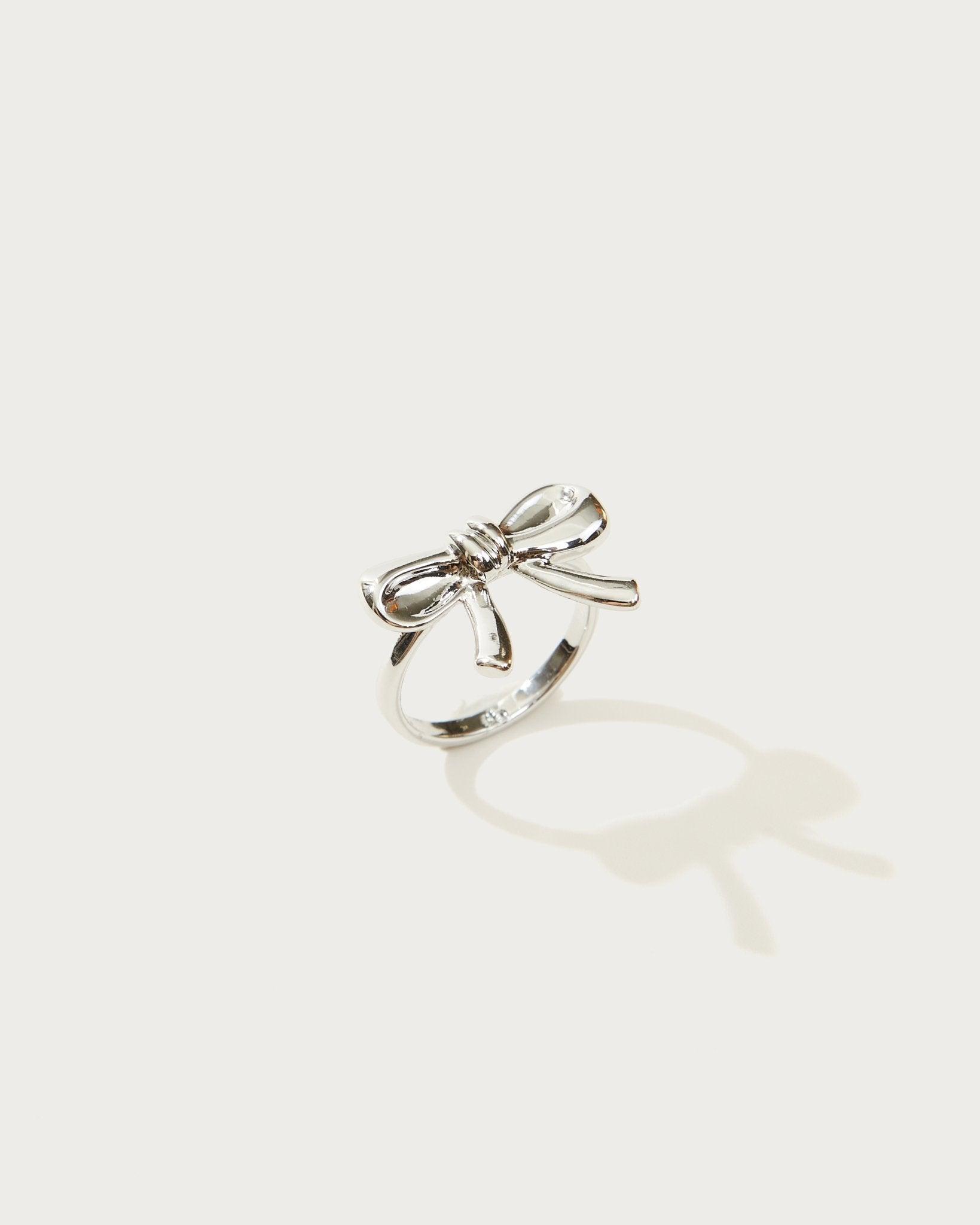 Silver Beloved Bow Ring - En Route Jewelry