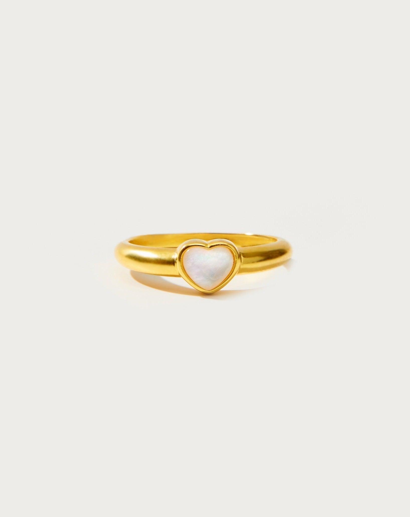 Silver Devon Heart Ring - En Route Jewelry