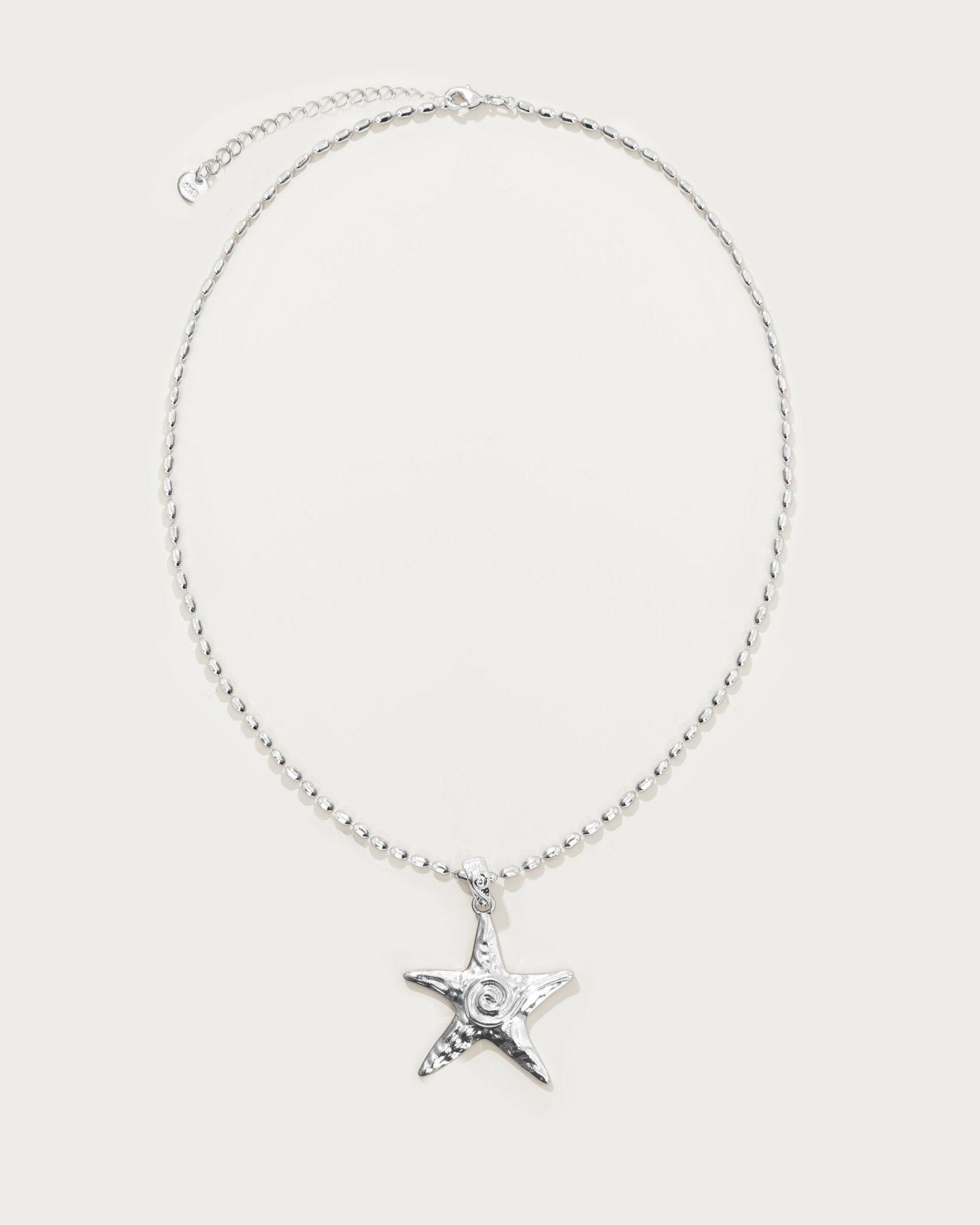 Silver Starfish Necklace - En Route Jewelry