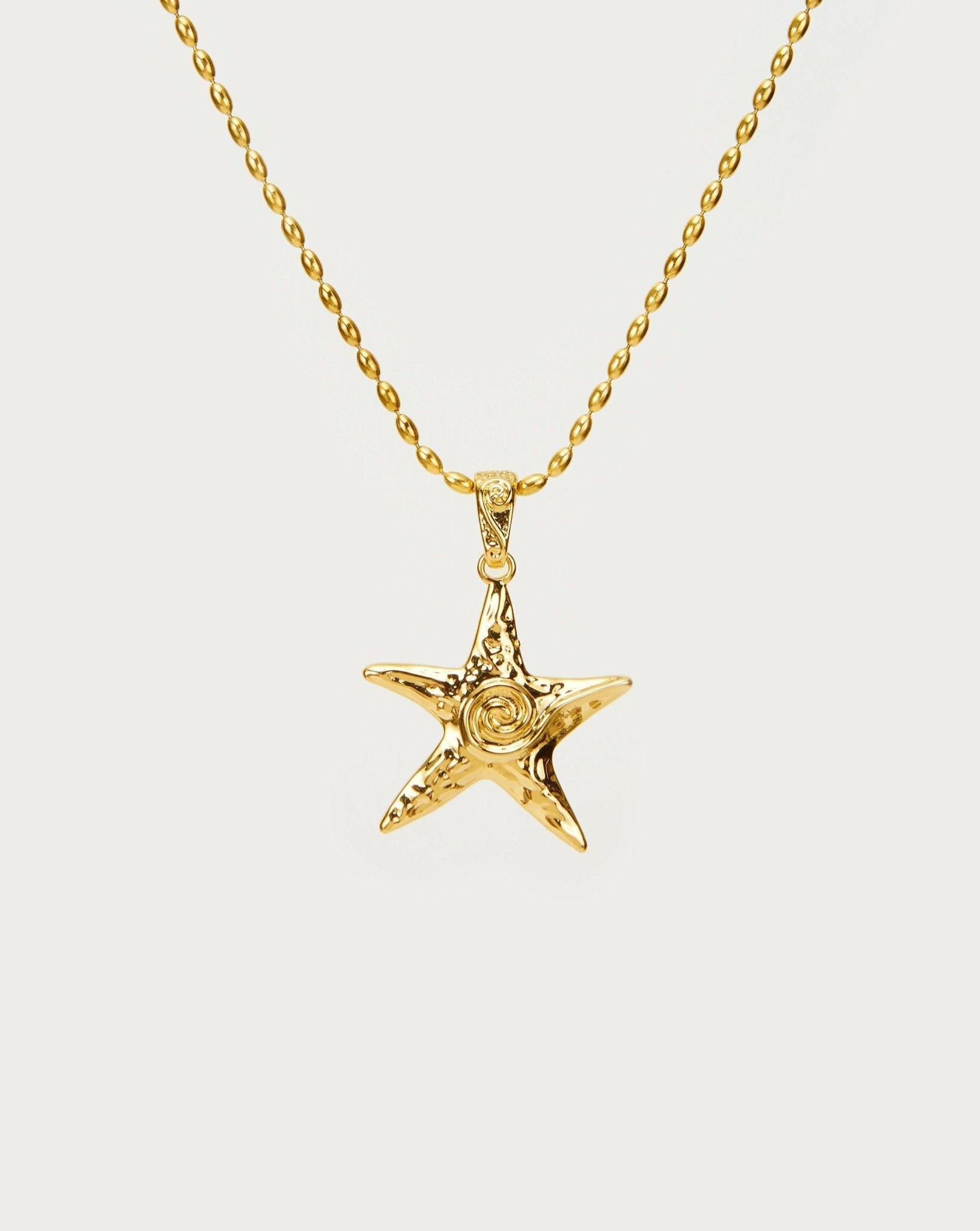 Silver Starfish Necklace - En Route Jewelry