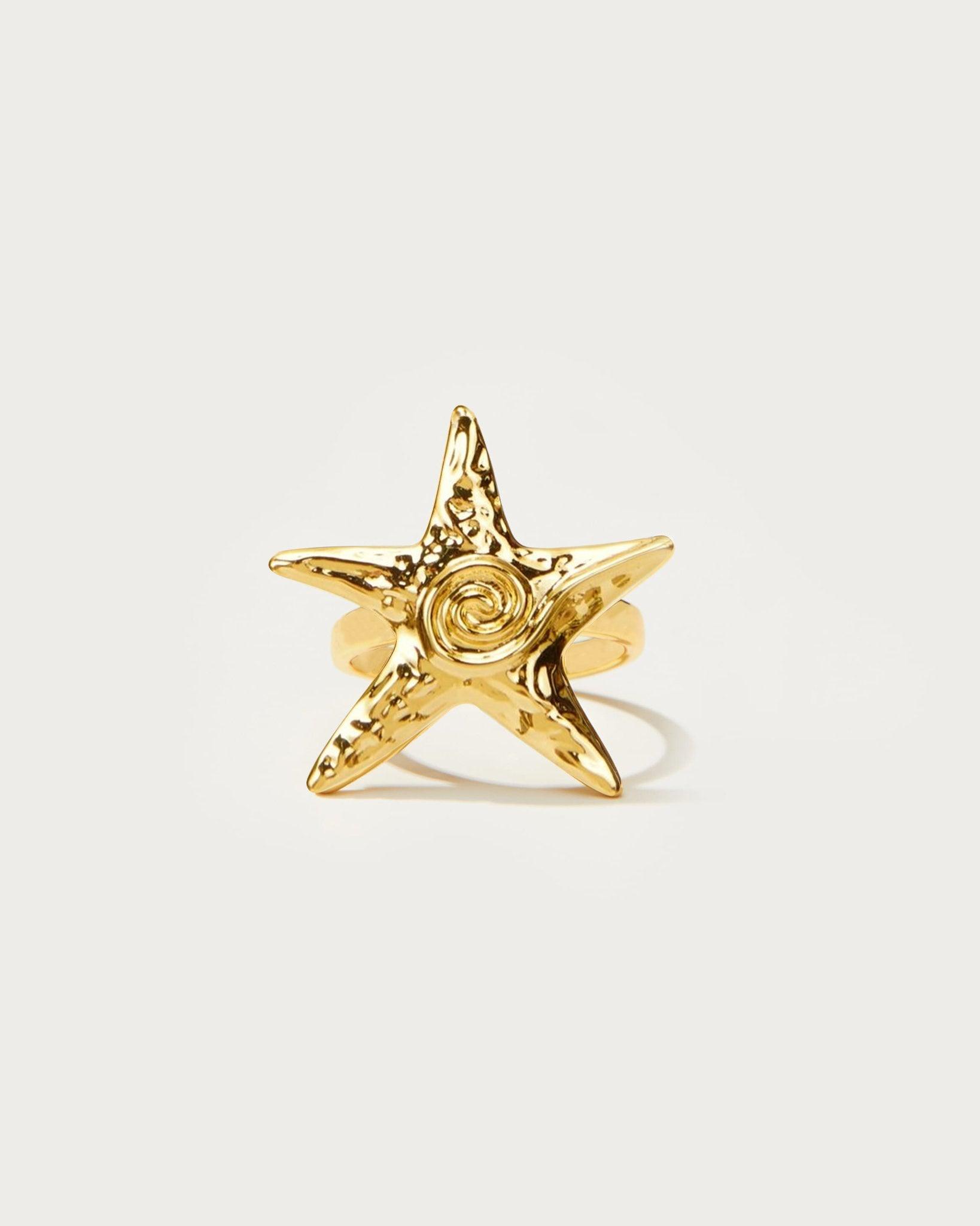 Gold Starfish Ring - En Route Jewelry