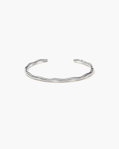 Silver Wave Bangle | en route jewelry