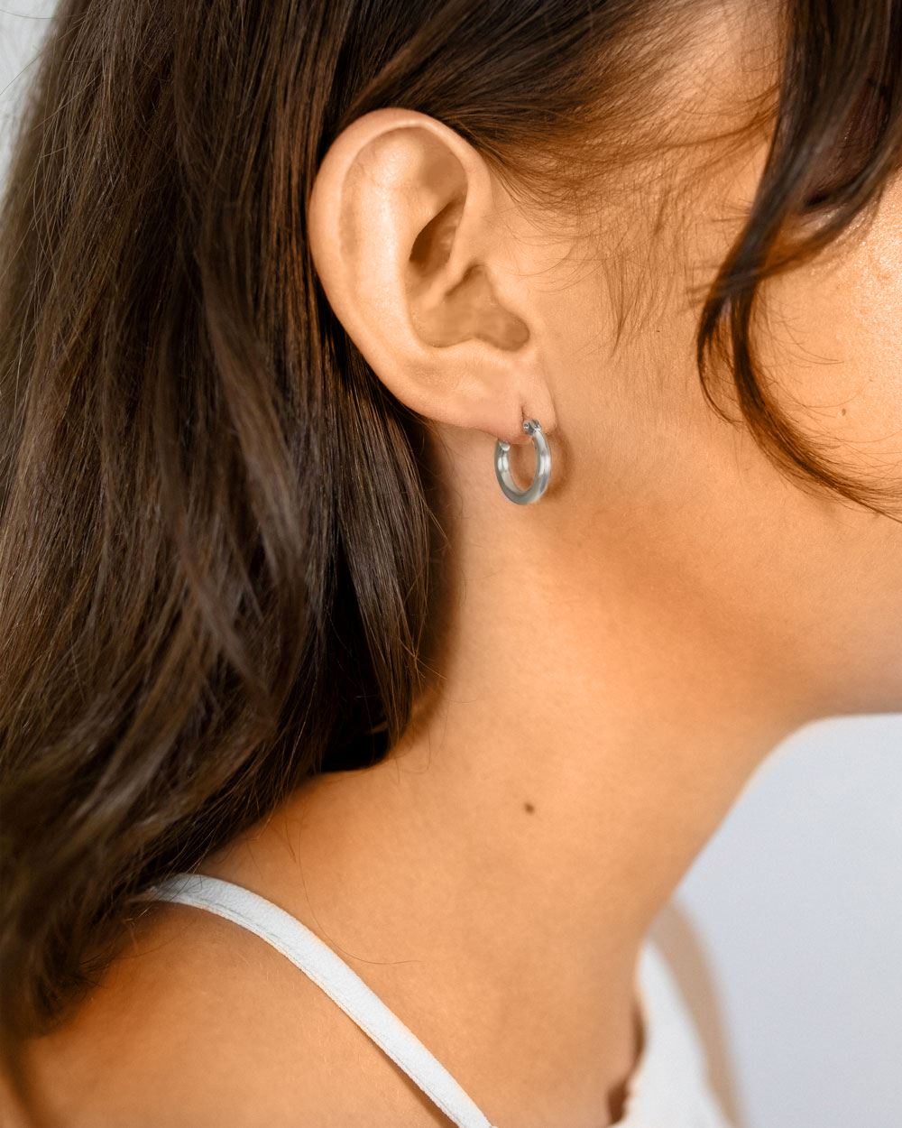 20mm Endless Hoop Earrings in Silver Earrings En Route Jewelry 