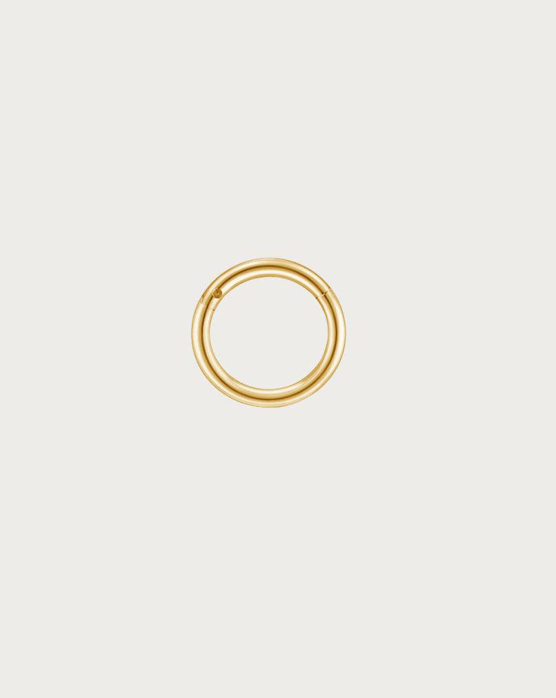 Single Mini Hoop Helix Earring in Gold - En Route Jewelry