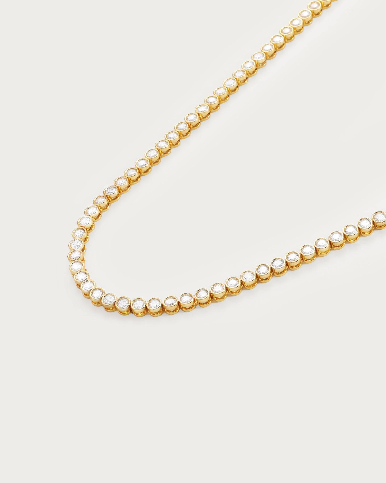 Tennis Necklace in Gold