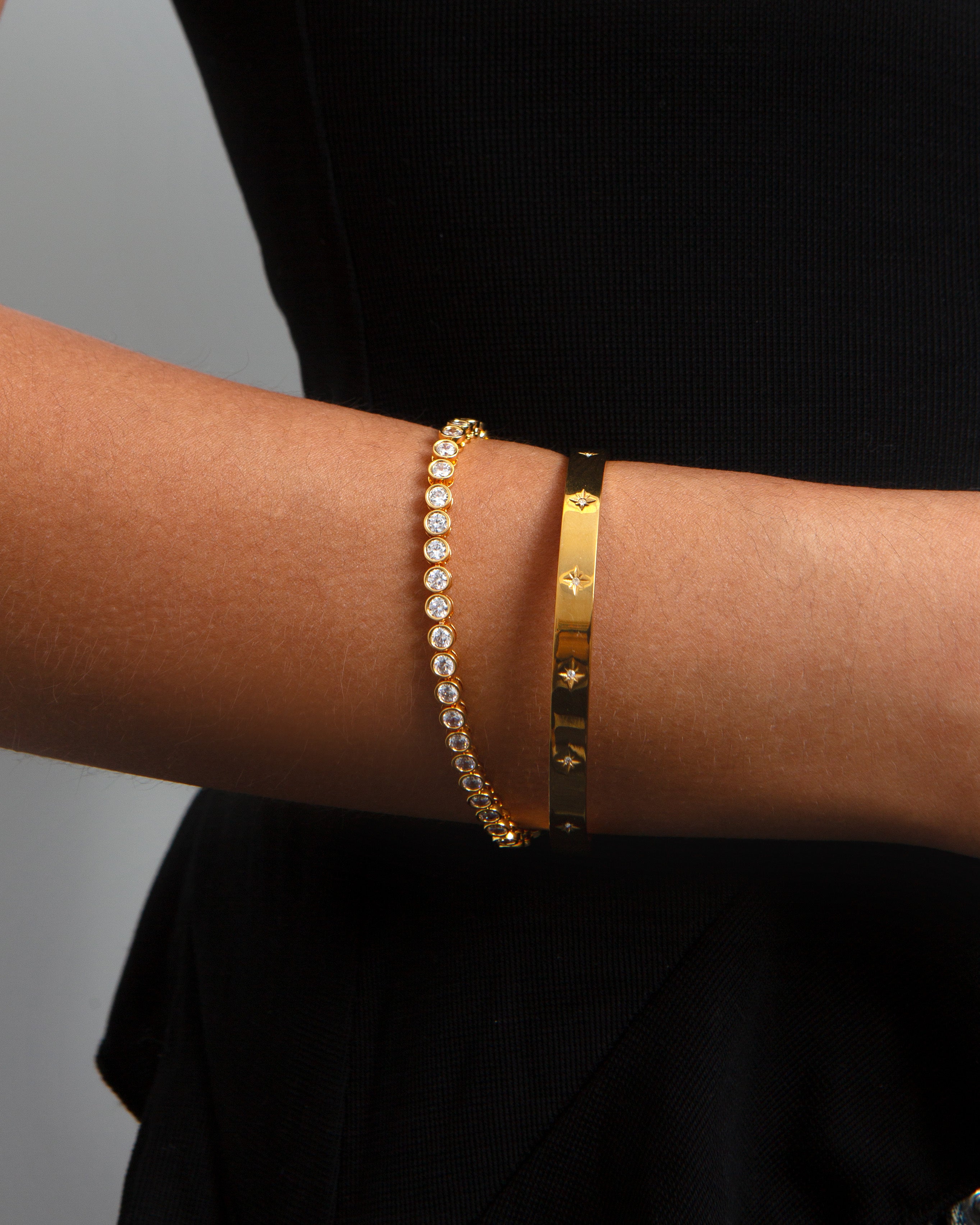 Tennis in Gold Pulsera