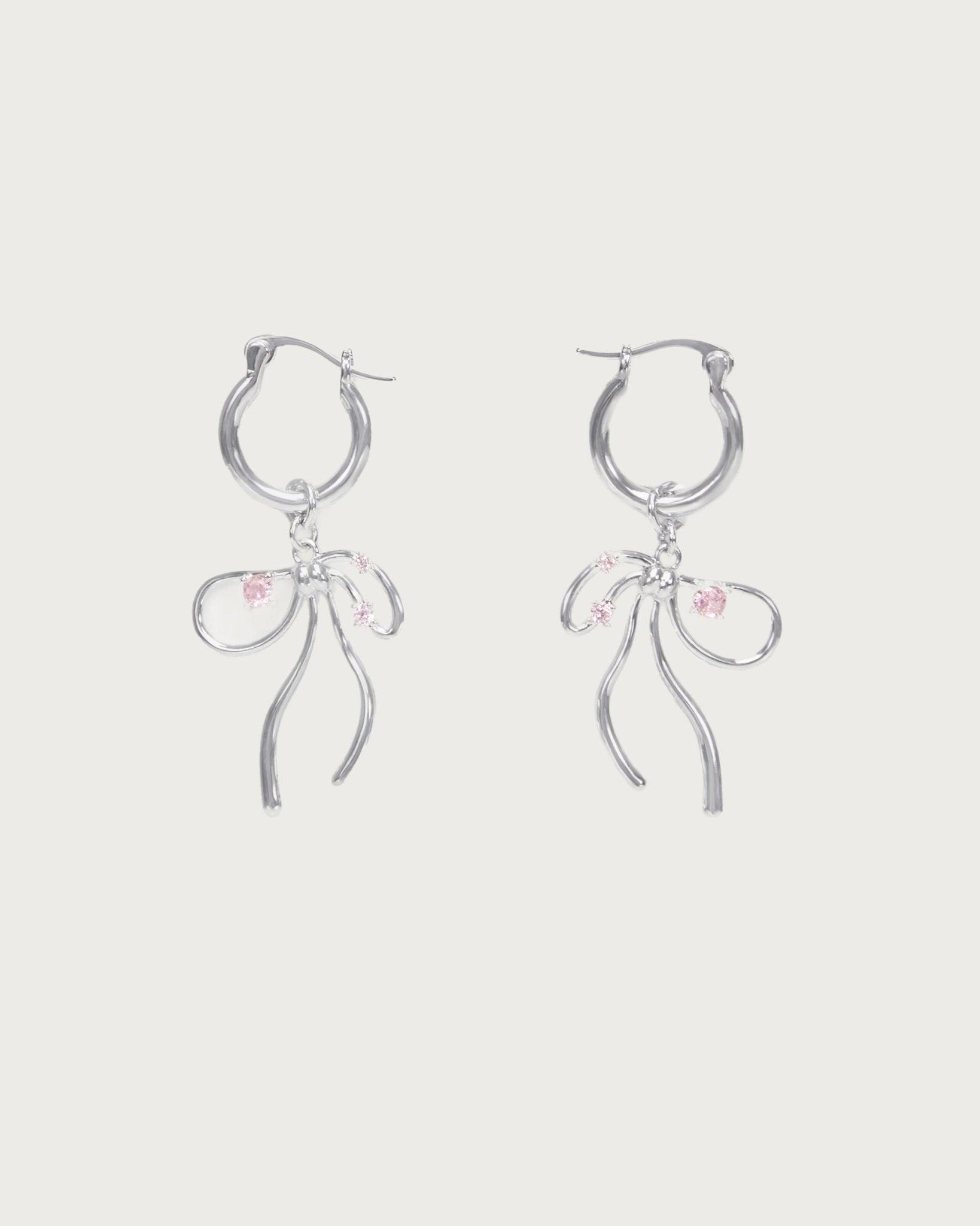 The Miffy Earrings in Pink Silver - En Route Jewelry