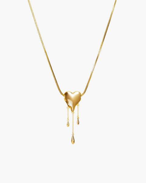 Venoms Golden Drip Heart Necklace