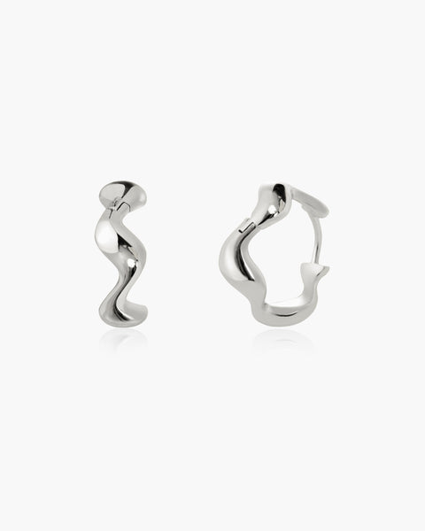 Wave Hoop Earrings