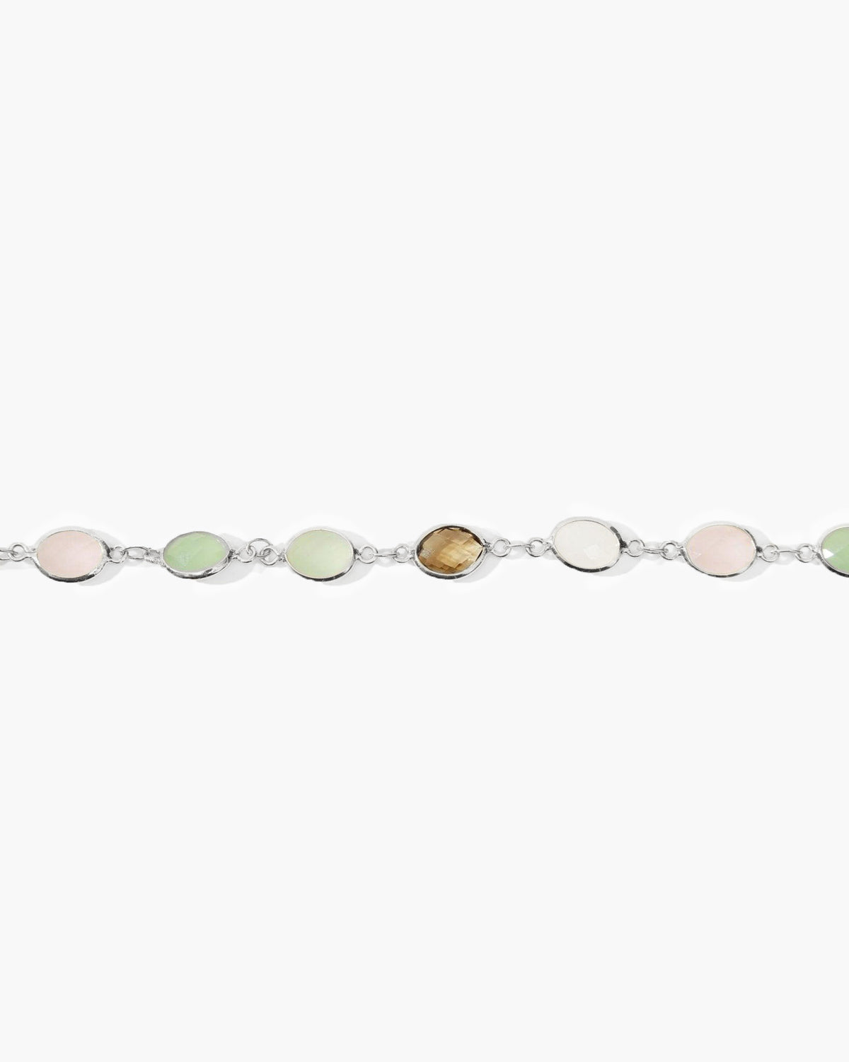 Whimsical Romance Stone Bracelet in Silver