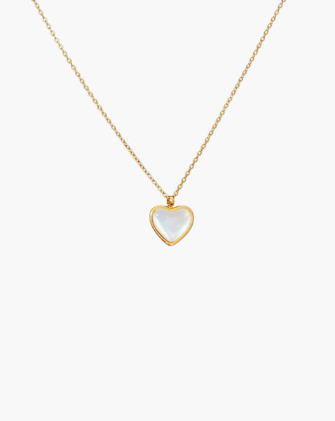 Mother Pearl Heart Necklace
