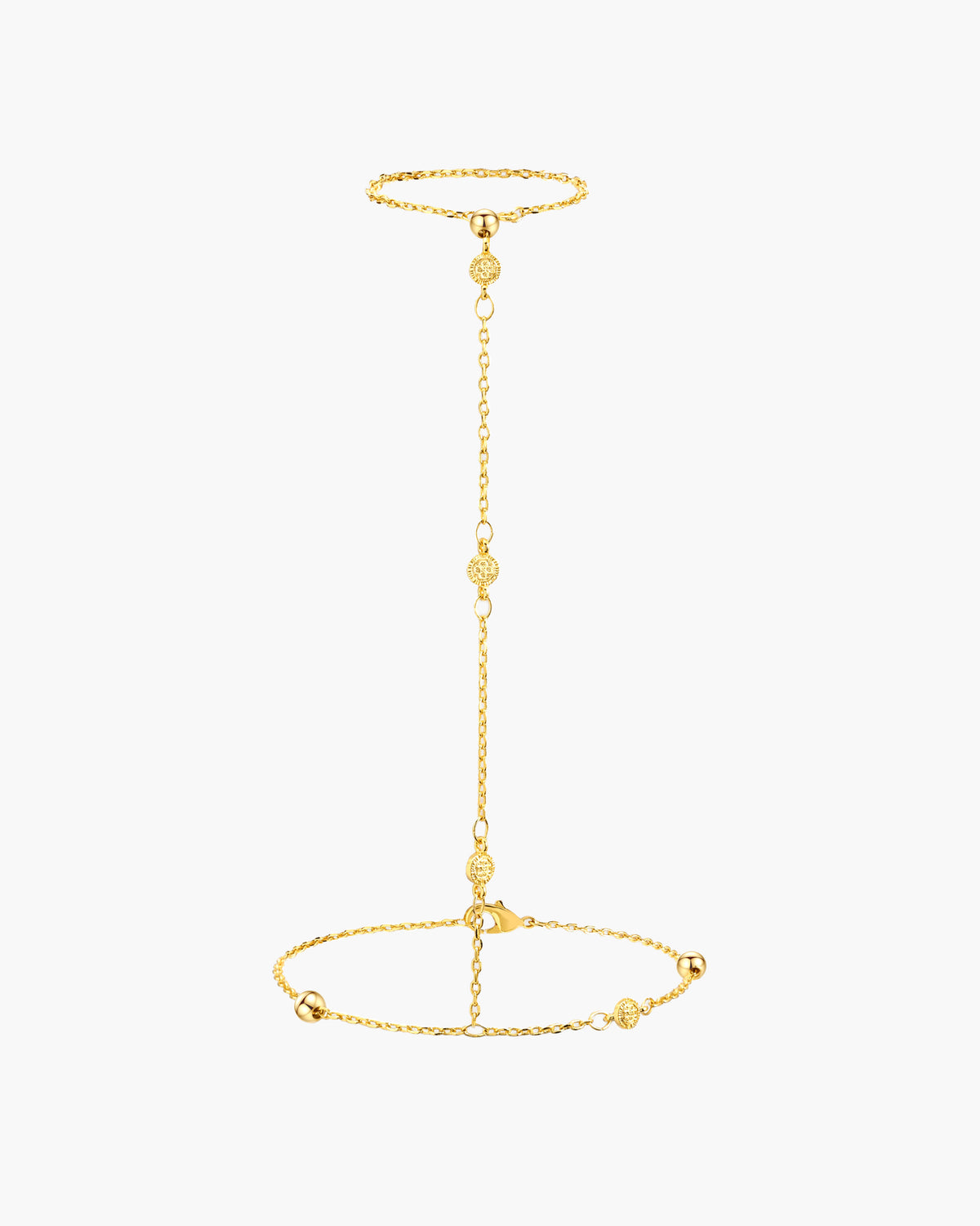 Bracciale a catena con moneta Hojas in argento