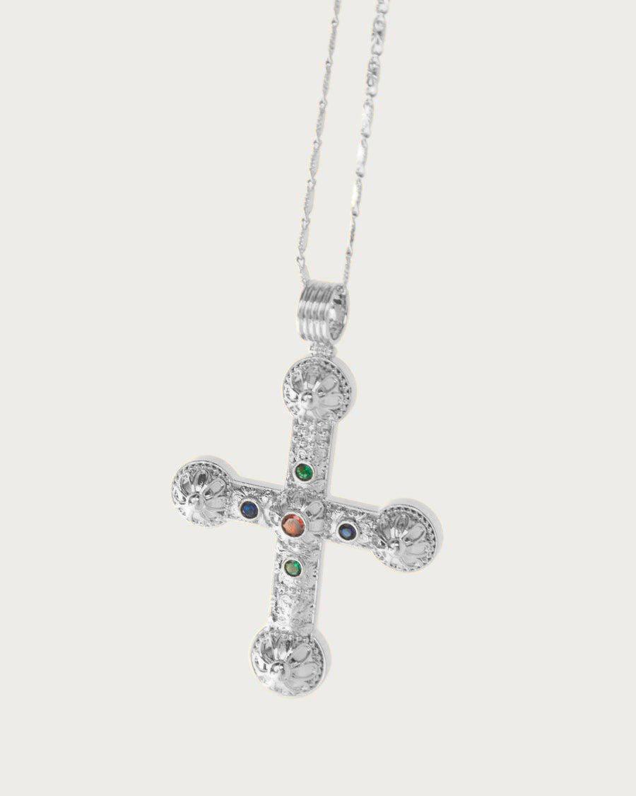 XL Cross Chain in Silver - En Route Jewelry