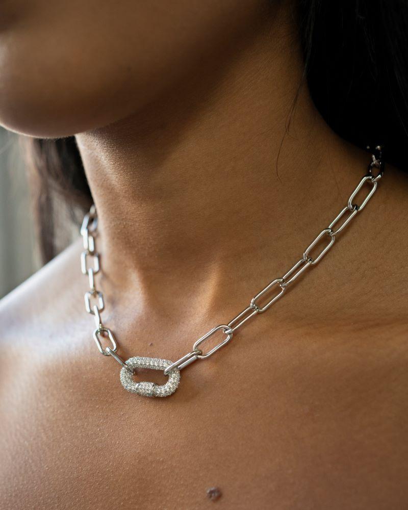Caribiner Necklace in Silver