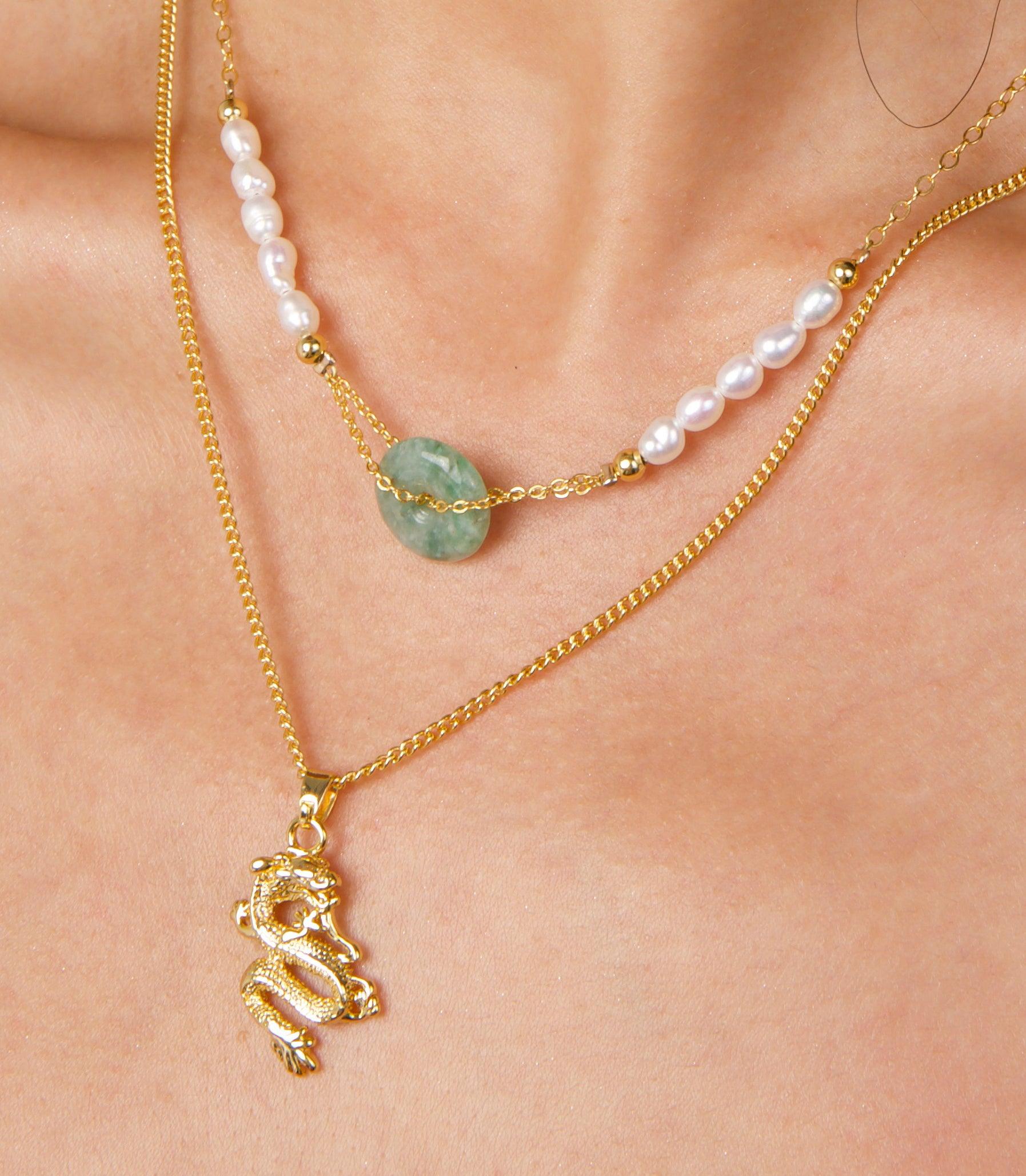 Greta Jade Necklace - En Route Jewelry