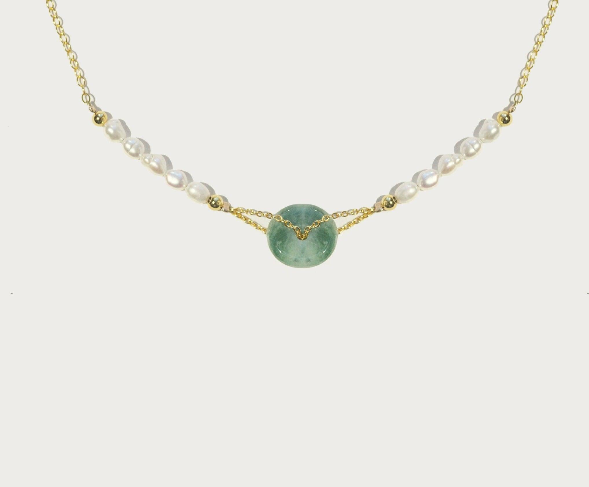 Greta Jade Necklace - En Route Jewelry