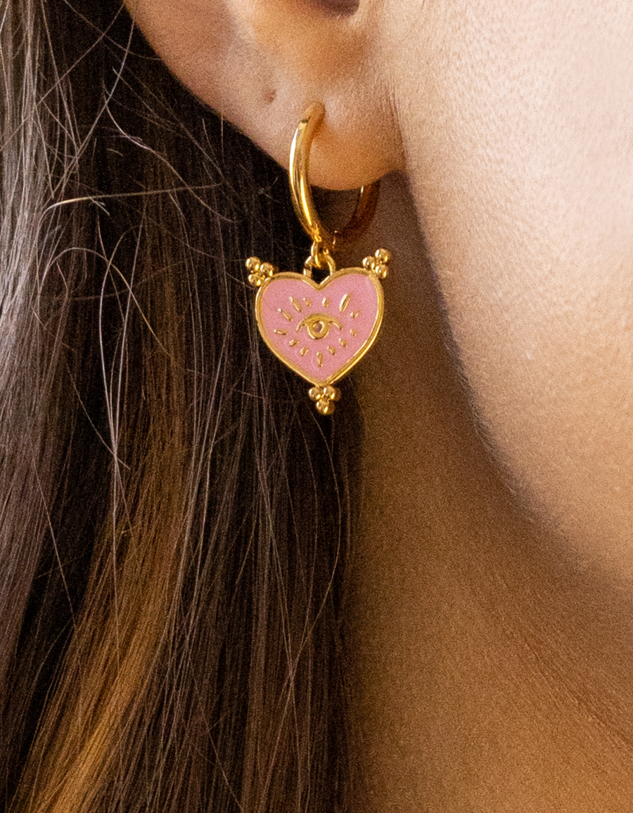 louis vuitton heart earring